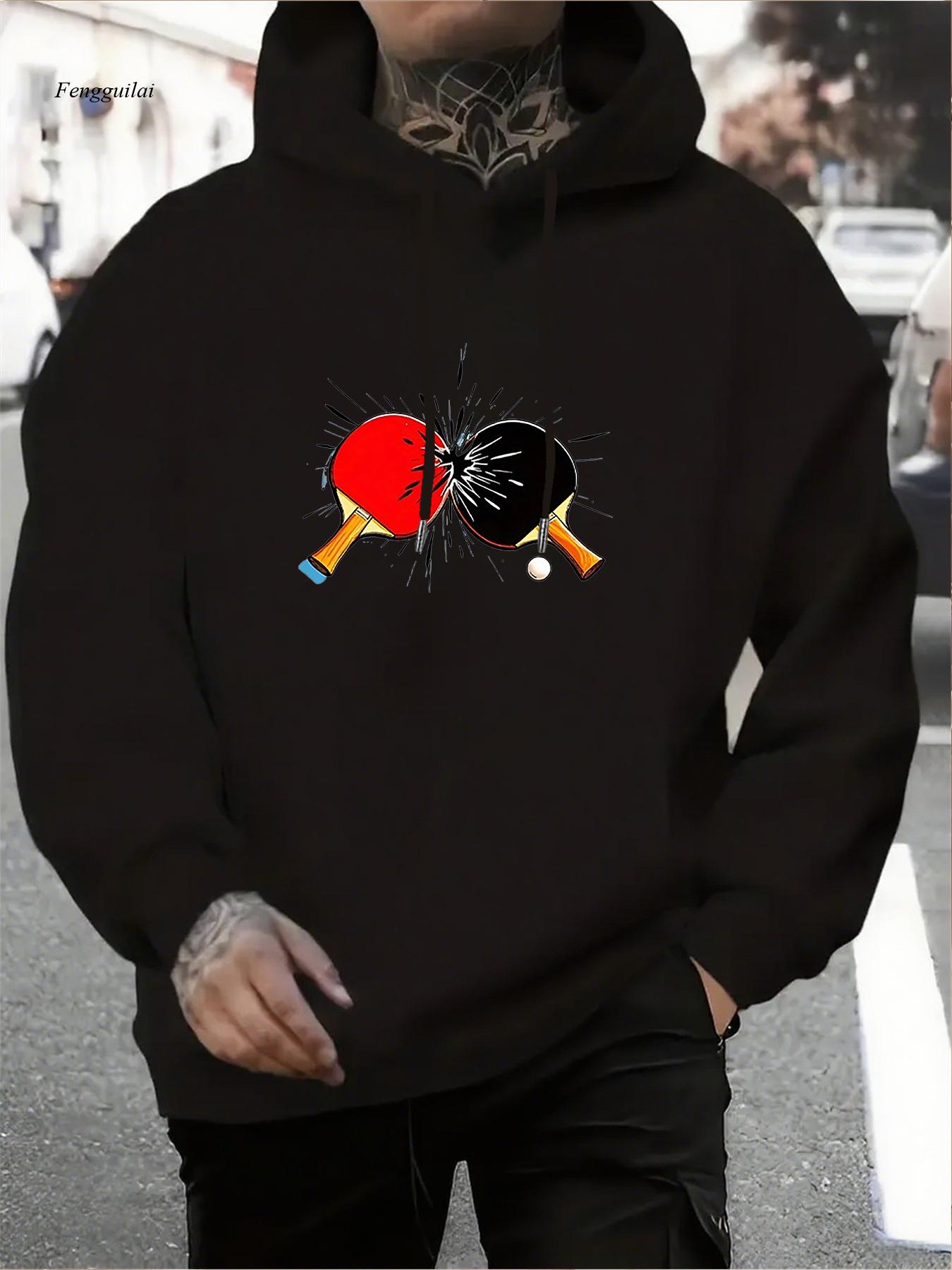 Table Tennis Graphics - Sudadera con capucha gráfica Ping Pong