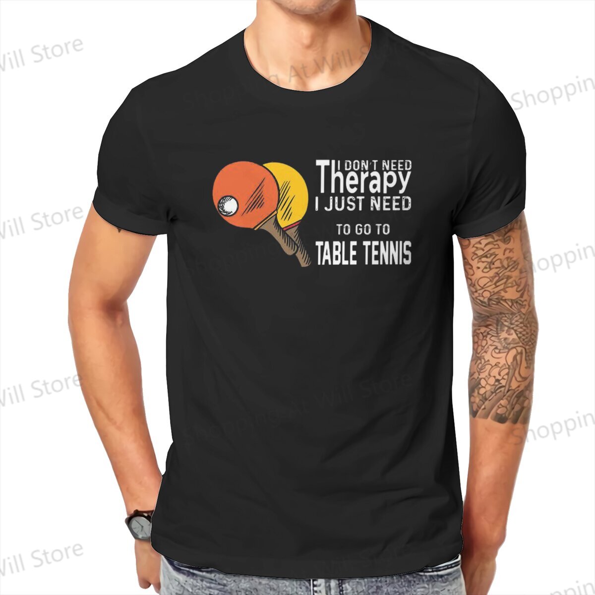 Table Tennis Outfit - Tops 100% de algodón para deportes